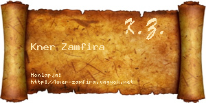 Kner Zamfira névjegykártya